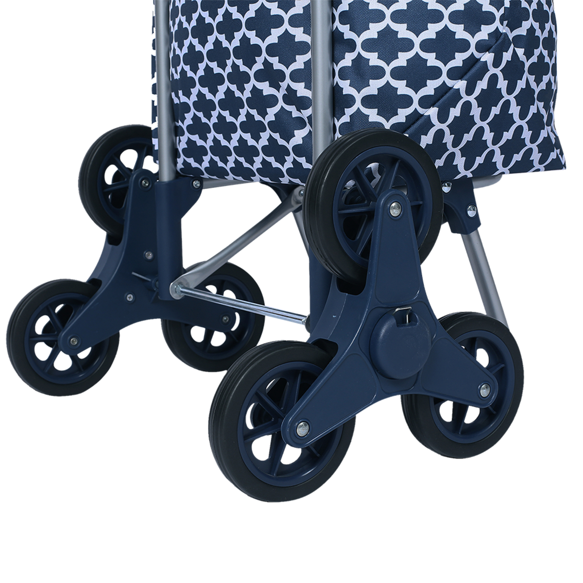 Sachi Summit Stair Climber Shopping Trolley Morrocan Navy Wheels