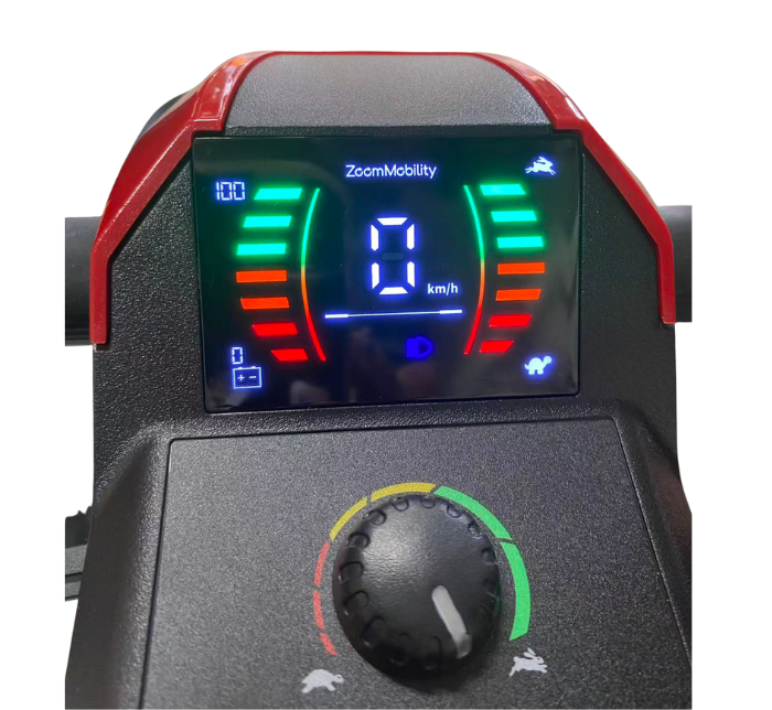 Bandit Zero Turn Mobility Scooter BANZRED dashboard