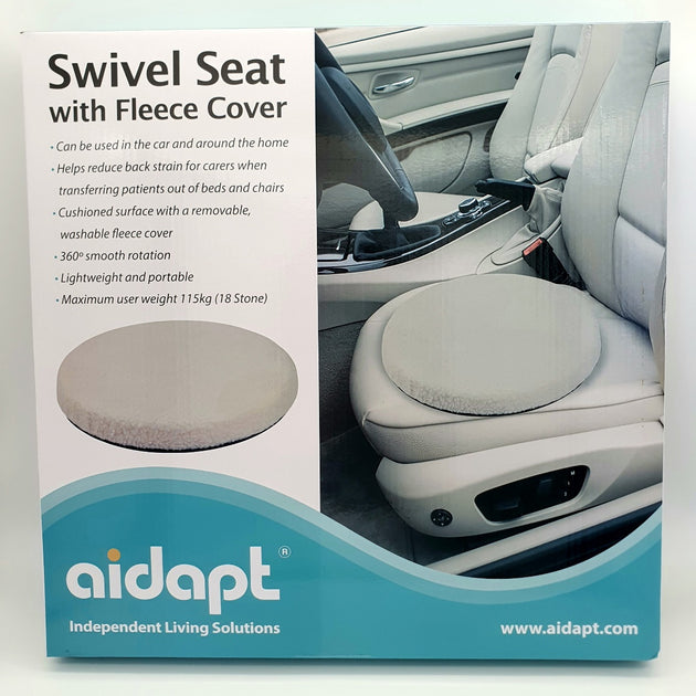 Swivel seat cushion with fleece
