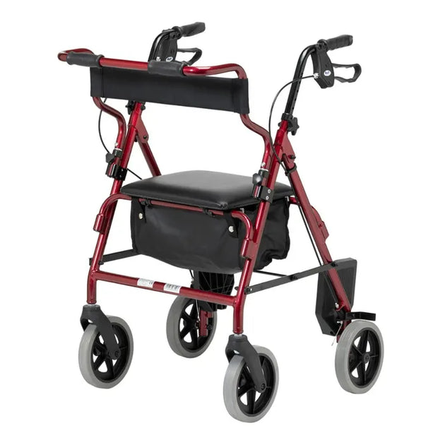 Days 2 in 1 Transit Walker Rollator Red