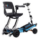 Rear view of blue Luggie Elite Deluxe Mobility Scooter