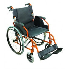 va165o Orange Deluxe self propelled wheelchair